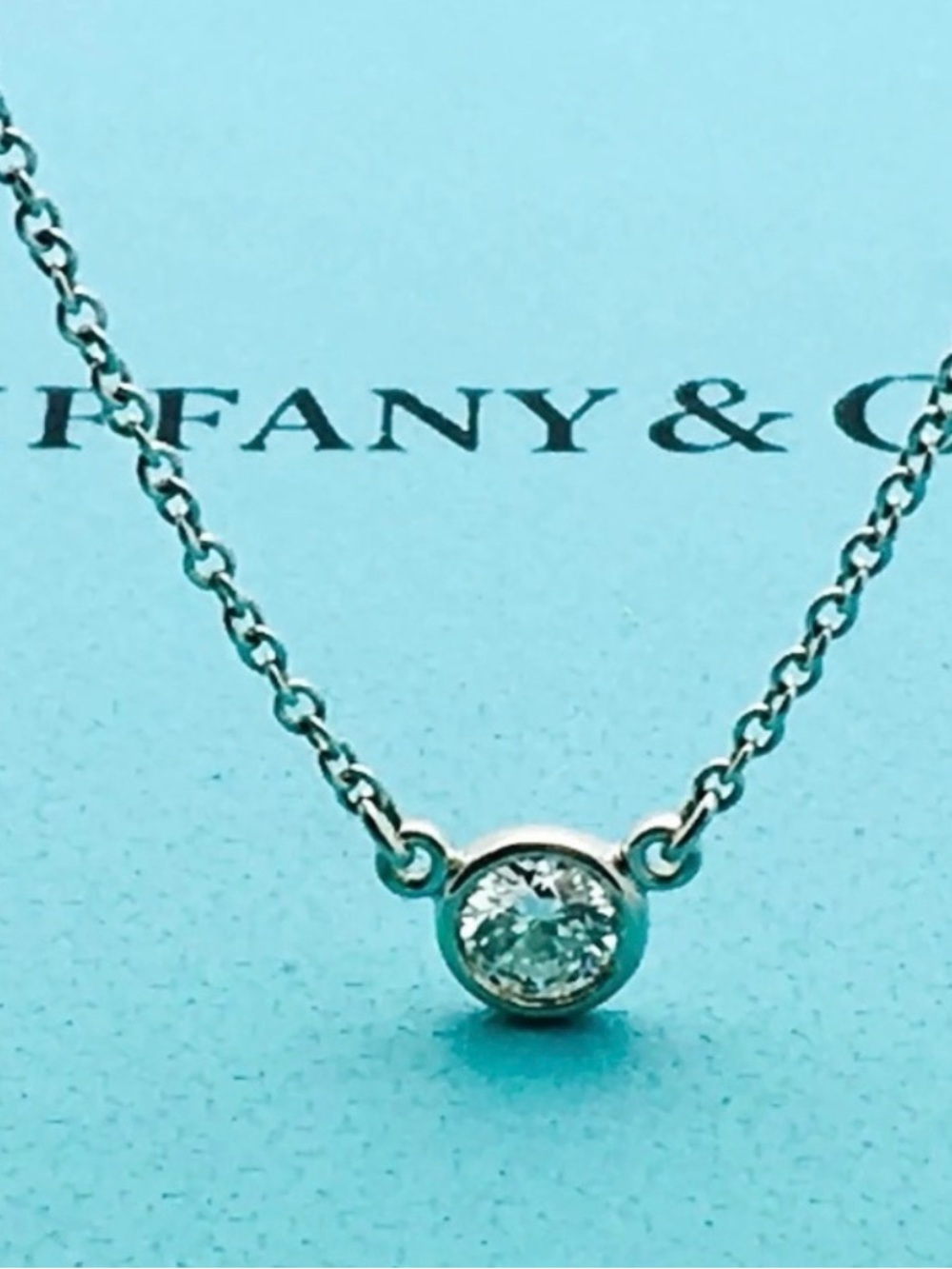 Tiffany & Co 0.17 TCW Diamond By The Yard Necklace - Picture 4 of 4